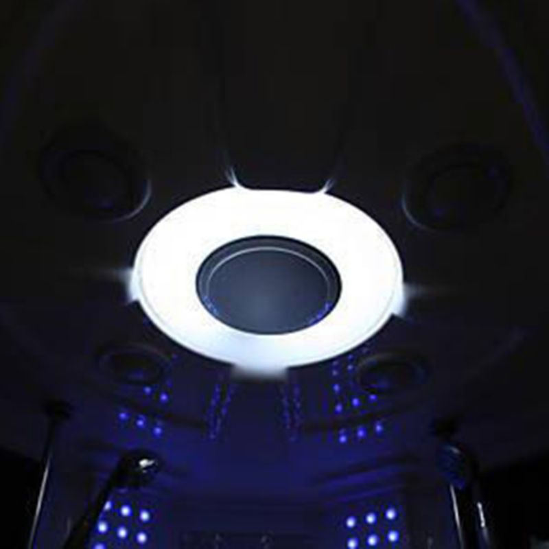 Maya Bath Valencia Steam Shower & Tub Combo - interior lighting close up