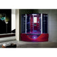 Maya Bath Valencia Steam Shower & Tub Combo - red on display