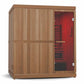 Trinity 4-Person Hybrid Home Sauna with Infrared & Traditional Heat - red light