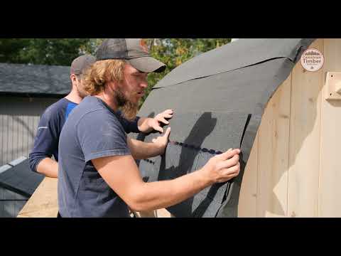 Barrel Sauna Shingle Roof Assembly