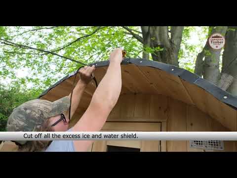 Barrel Sauna Shingle Roof Istallation