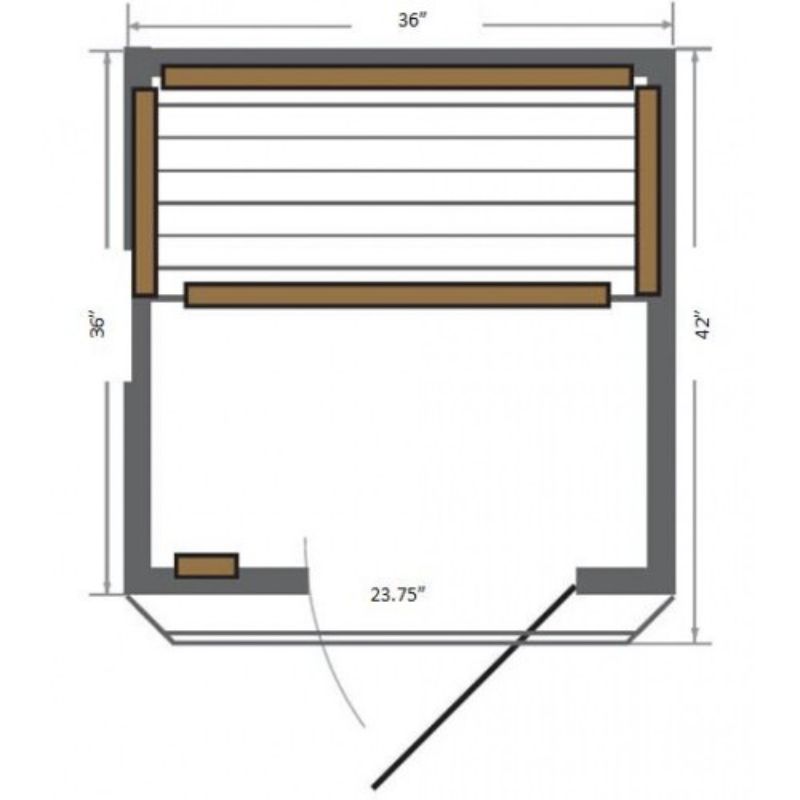 SunRay Sedona 1-2 Person Indoor Infrared Sauna | HL100K