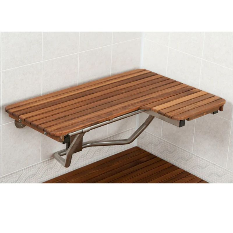 32" ADA Wall Mount Side Transfer Bench Seat for Shower - right side installed