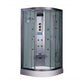 Ariel Platinum DZ934F8 | 36 x 36 Walk-in Luxury Steam Shower 3 kW Generator - freestanding white