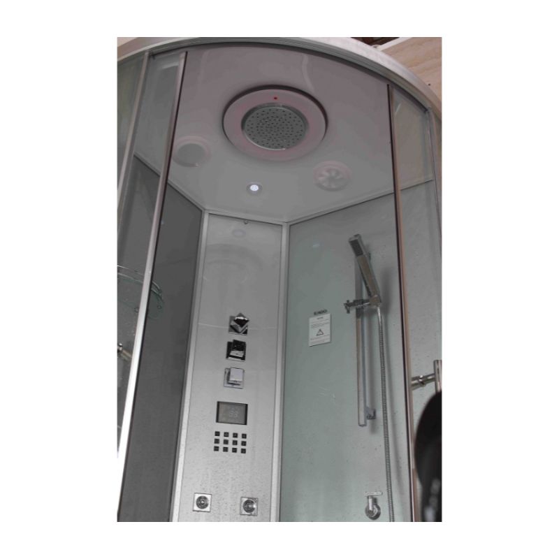 Ariel Platinum DZ934F8 | 36 x 36 Walk-in Luxury Steam Shower 3 kW Generator - rain shower head