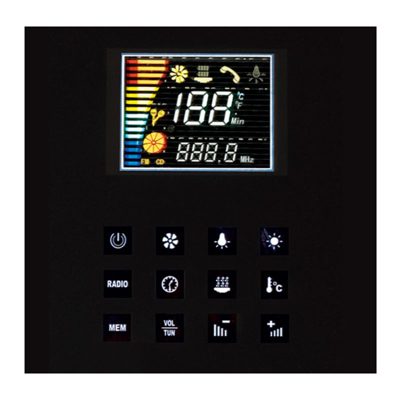 Ariel Platinum DZ961F8 - 59 x 35 Tranquil 6 kW Walk-in Steam Shower - control panel