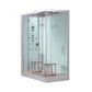 Ariel Platinum DZ961F8 - 59 x 35 Tranquil 6 kW Walk-in Steam Shower - freestanding