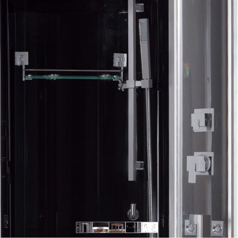 Ariel Platinum DZ962F8 Black free standing luxury steam shower-interior