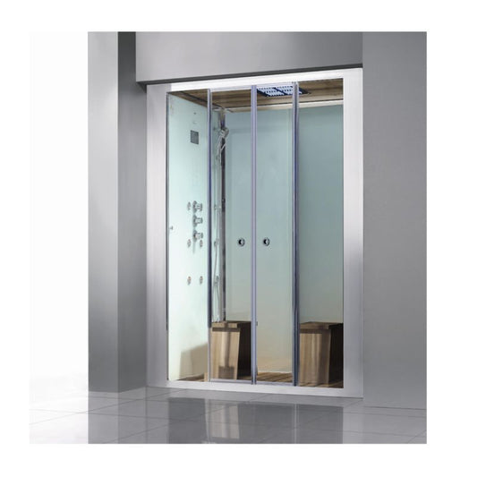 Athena WS-112 - 59" x 36 Luxury 4.5 kW Steam Shower - white
