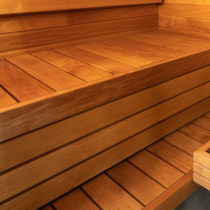 Auroom-Cala-Glass Sauna - bench detail