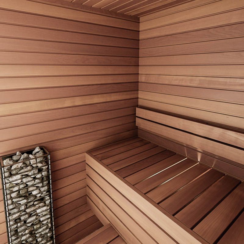 Auroom-Cala-Glass Sauna - sauna interior, beautiful detail