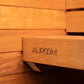 Auroom Cala Wood Sauna - logo on wood in sauna