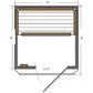 SunRay Barrett HL100K2 - 1 Person Indoor Infrared Sauna - dimensions