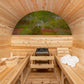 Serenity MP Barrel Sauna CTC2245MP - view of the rear window from inside