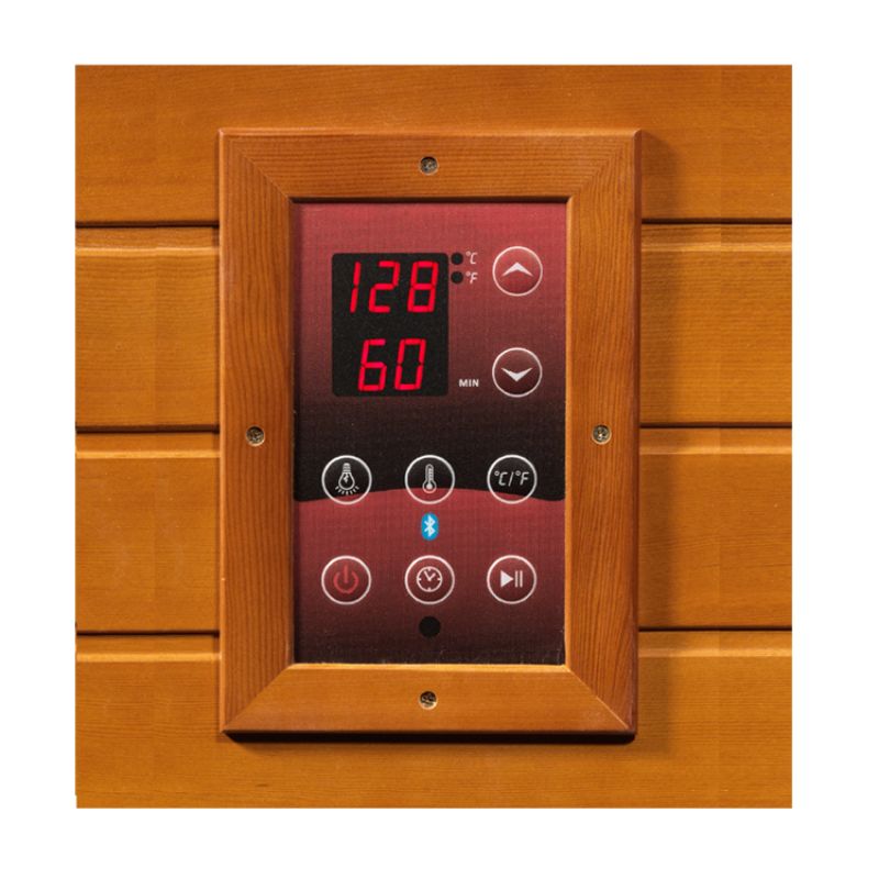 Dynamic Saunas Bergamo DYN-6440-01 | 4 Person Low EMF Far Infrared Sauna-control pane;