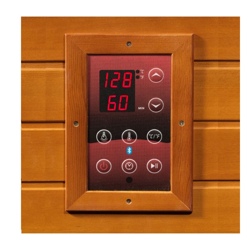 Golden Designs Monaco GDI-6996-01 | 6 Person Zero EMF Near Infrared Sauna-control panel