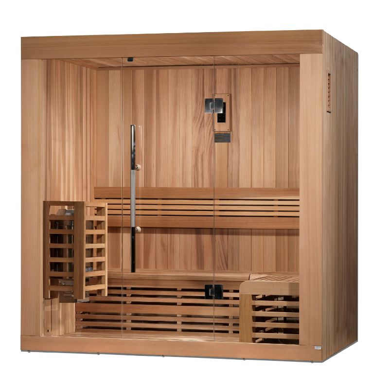 3 Person Indoor Steam Sauna Golden Designs Copenhagen GDI-7389-01 - angled