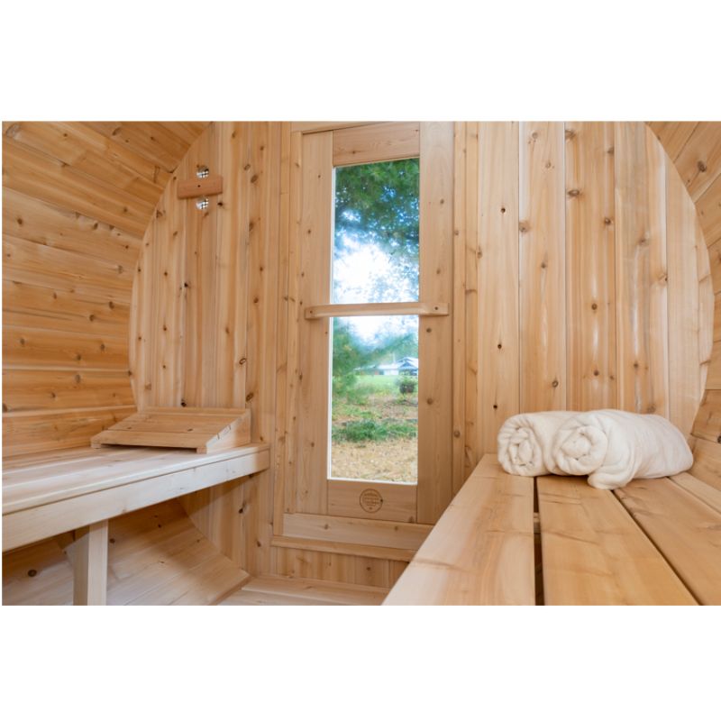 Dundalk Serenity Barrel Sauna CTC2245W - interior view of door