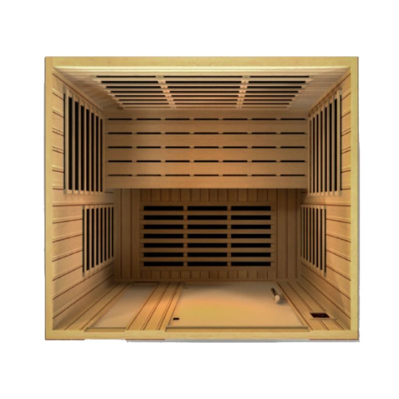 Dynamic Saunas Lugano DYN-6336-02 FS | 3 Person Near Zero Full Spectrum Far Infrared Sauna-top view