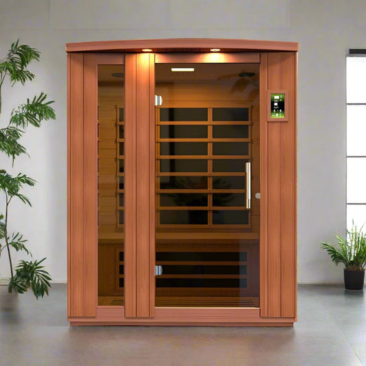 Dynamic Saunas Lugano DYN-6336-02 FS | 3 Person Near Zero Full Spectrum Far Infrared Sauna