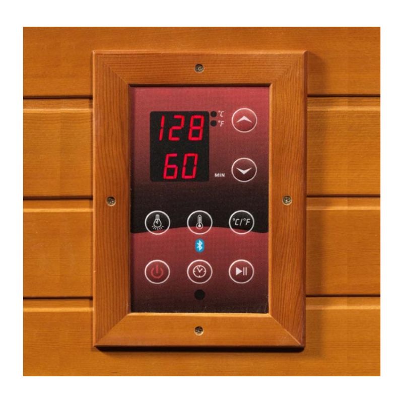 Dynamic Saunas Vittoria DYN-6220-01 | 2 Person Low EMF Far Infrared Sauna-control panel