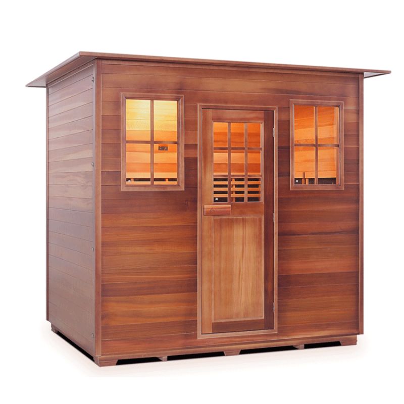 Enlighten-Sapphire 5 Person Hybrid Sauna - Slope Roof