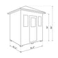 Enlighten-Sapphire 5 Person Hybrid Sauna - Peak Roof-Specs