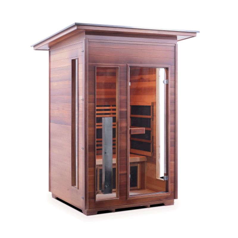 Enlighten Diamond-2 Person Outdoor Slope Roof Hybrid Sauna
