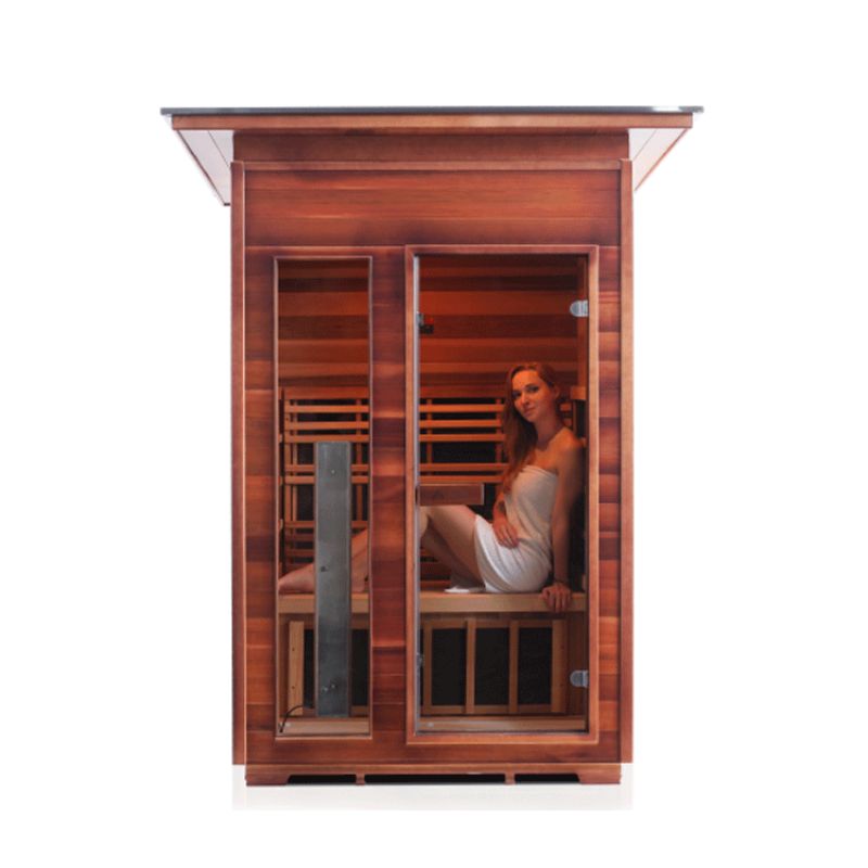 Enlighten Diamond-2 Person Outdoor Slope Roof Hybrid Sauna