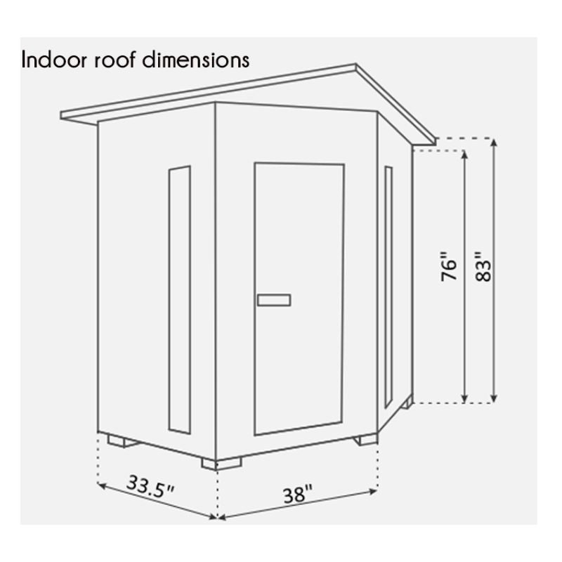 Enlighten Diamond-Corner-Hybrid-Sauna-Specs Indoor roof