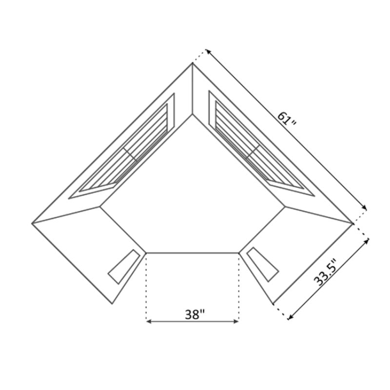 Enlighten Diamond-Corner-Hybrid-Sauna-Specs