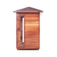 Enlighten Rustic 2 Person Infrared Sauna-Peak Roof - Side View