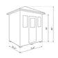 Enlighten Sapphire-4-Person-Hybrid Sauna -Peak Roof Specs