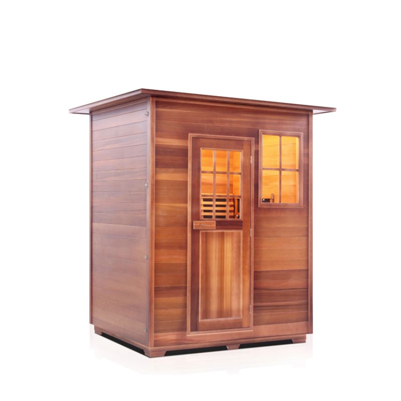 Enlighten Sierra 3 Person Infrared Sauna-Slope Roof