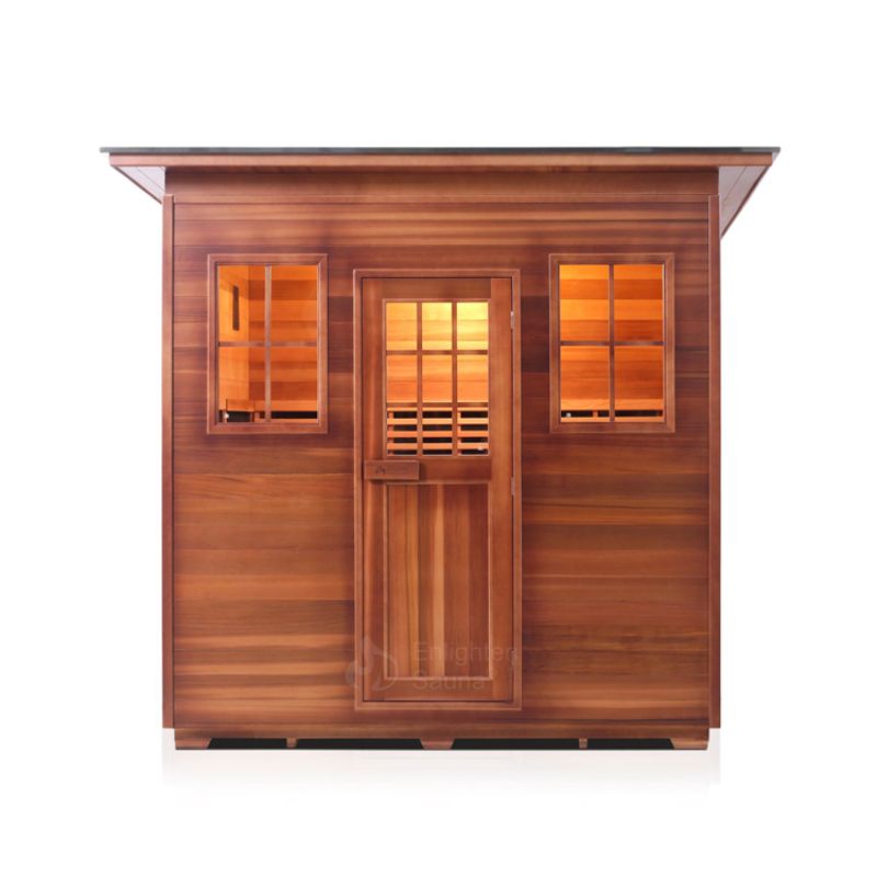 Enlighten Sierra 5 person Infrared Sauna - Slope Roof