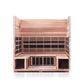 Enlighten Sierra 5 person Infrared Sauna - Interior view with front and roof removed
