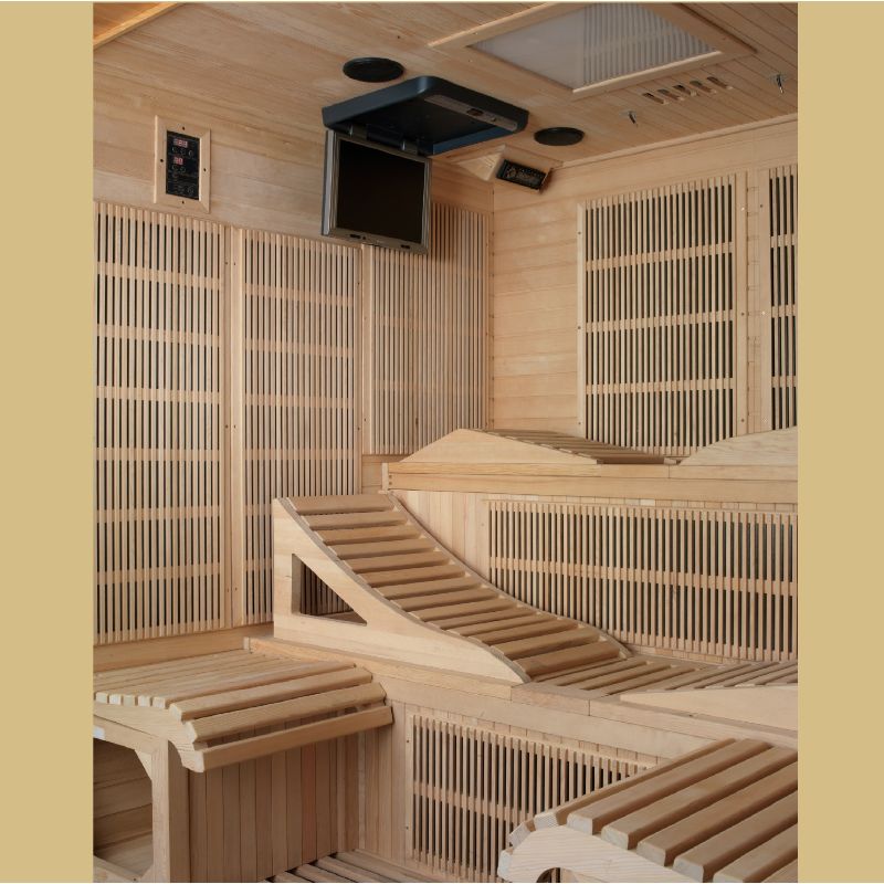 Golden Designs Monaco GDI-6996-01 | 6 Person Zero EMF Near Infrared Sauna