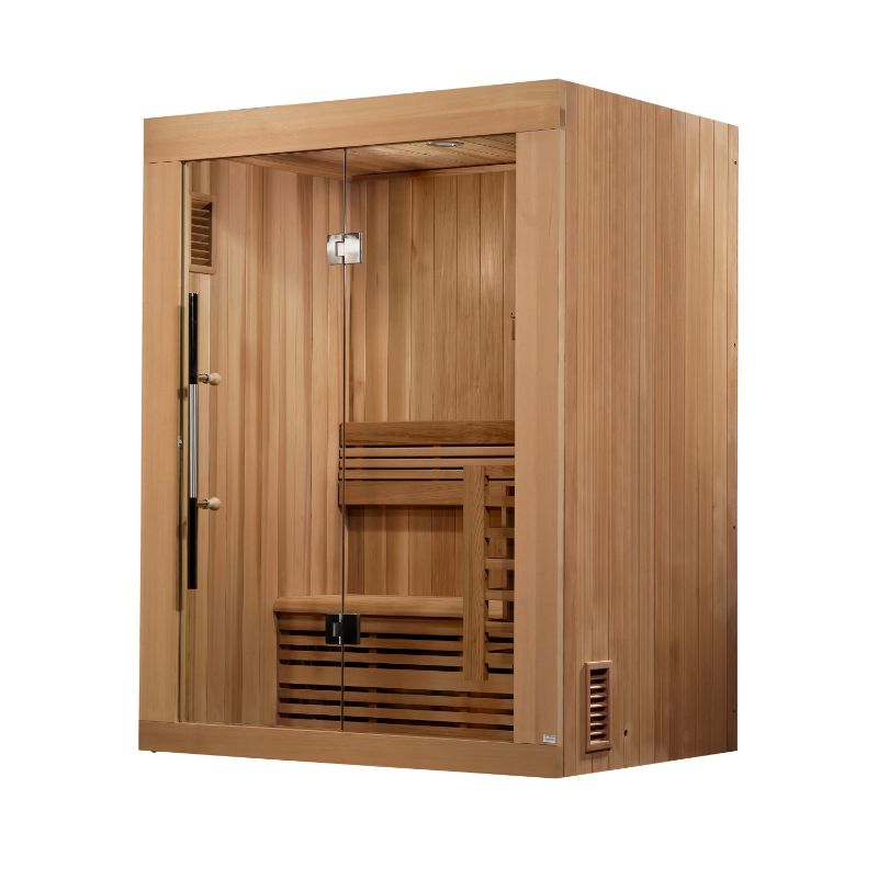 Sundsvall 2 Person Traditional Steam Sauna GDI-7289-01 - right angle view