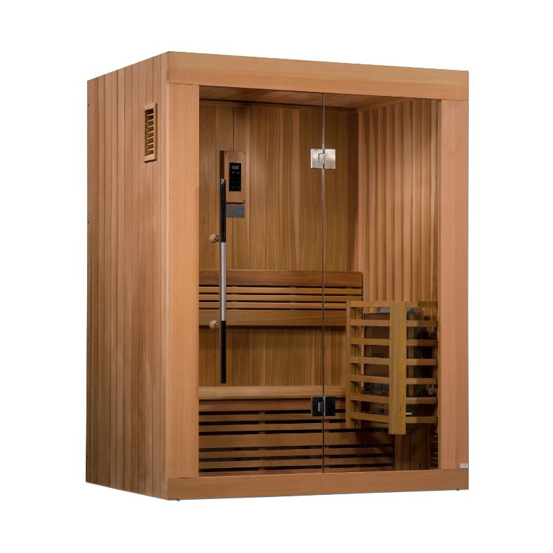 Sundsvall 2 Person Traditional Steam Sauna GDI-7289-01 - left angle view