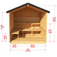Dundalk LeisureCraft Georgian Outdoor 6 Person Steam Sauna -  dimensions outline interior