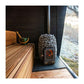 HUUM HIVEWOOD-17 Wood Sauna Stove - in sauna with fire