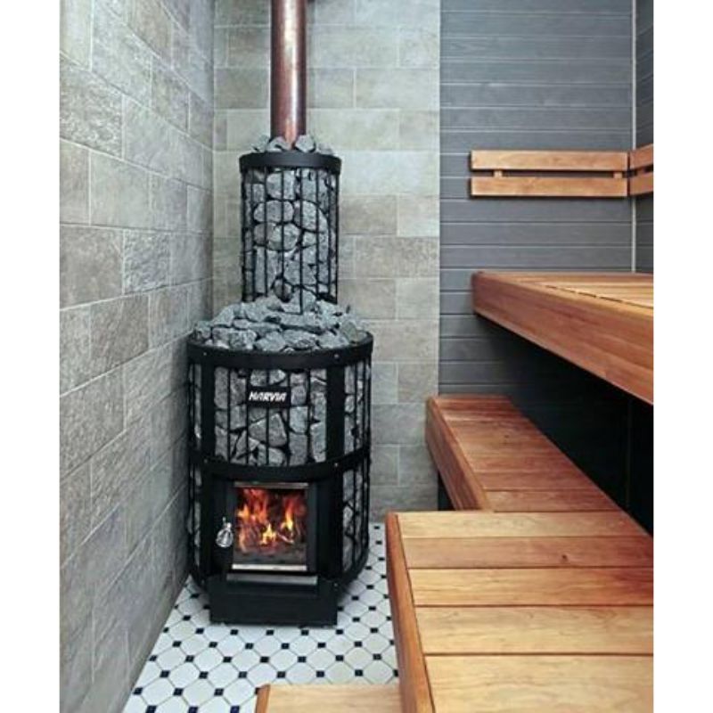 Harvia Legend 150 wood sauna stove - in a sauna