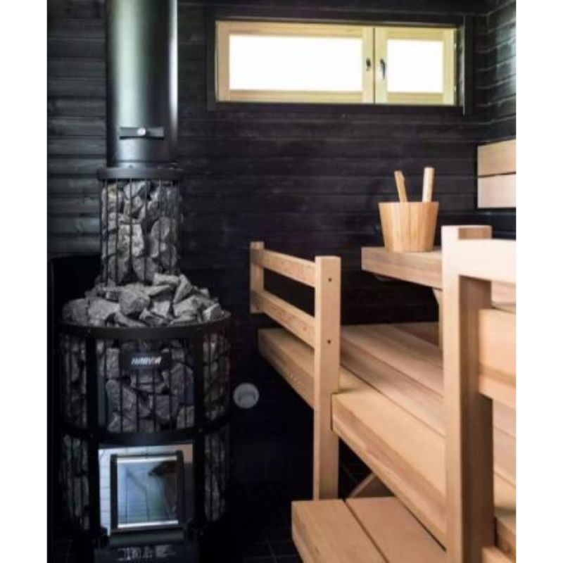Harvia WL300 Smoke Pipe Cover - inside a sauna