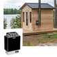 Dundalk LeisureCraft Georgian Outdoor 6 Person Steam Sauna -  sauna cabin and electric heater