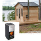 Dundalk LeisureCraft Georgian Outdoor 6 Person Steam Sauna -  sauna cabin and wood-burning stove