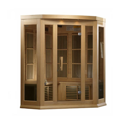 Maxxus MX-K356-01 | 3 Person Corner Low EMF FAR Indoor Infrared Sauna