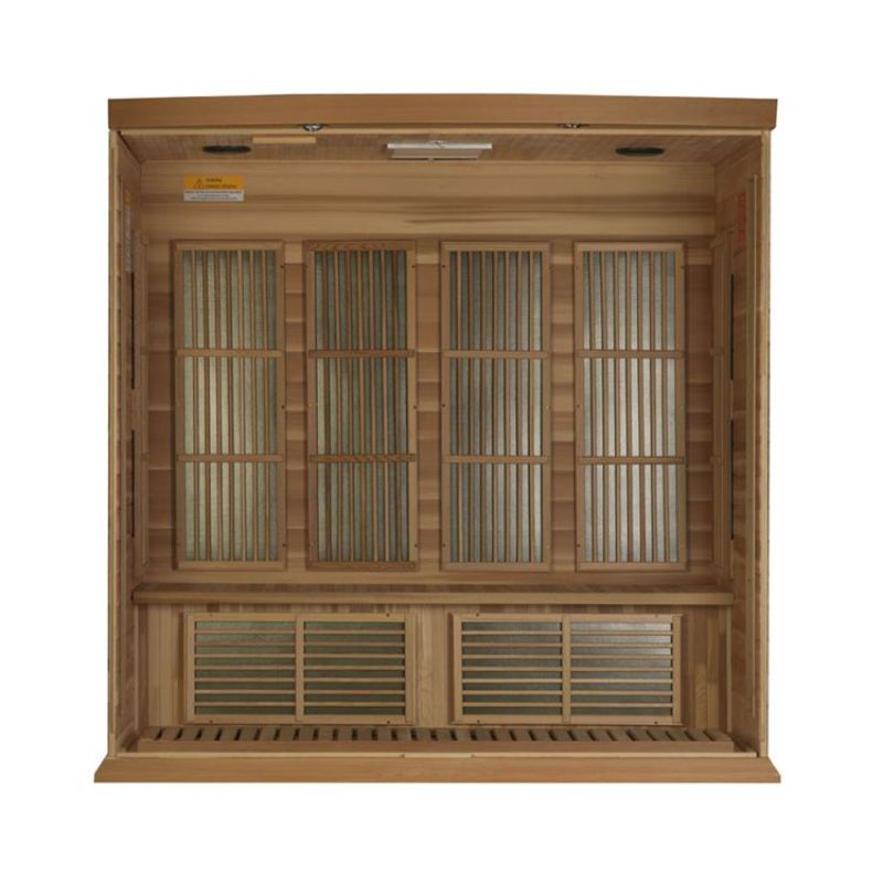 Maxxus MX-K406-01 | 4 Person Low EMF Indoor FAR Infrared Sauna-interior cut away