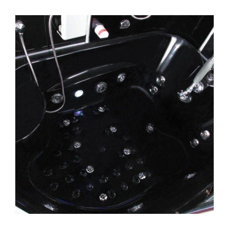 Maya Bath Platinum Siena Steam Shower & Tub Combo 4 kW - tub interior, black