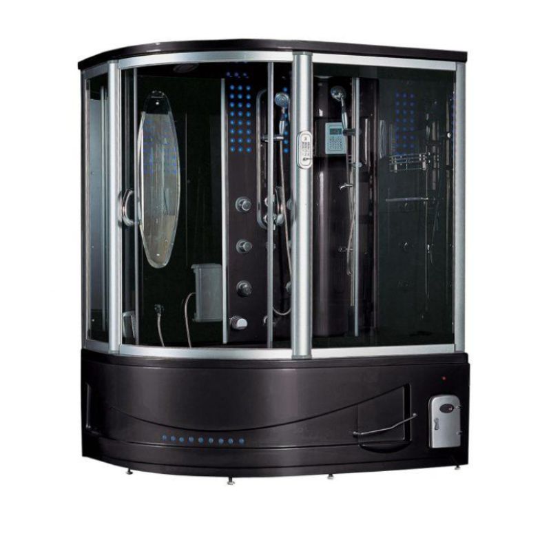 Maya Bath Platinum Siena Steam Shower & Tub Combo 4 kW - black