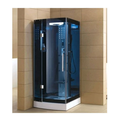 Mesa WS-301/A | 36 x 36 Space Saver Luxury 3 kW Steam Shower - blue glass